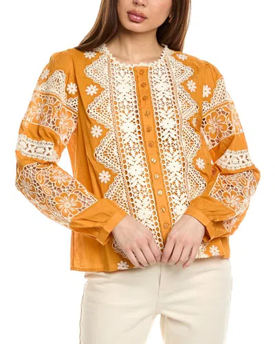 JOHNNY WAS RONNIE BUTTON-DOWN BLOUSE