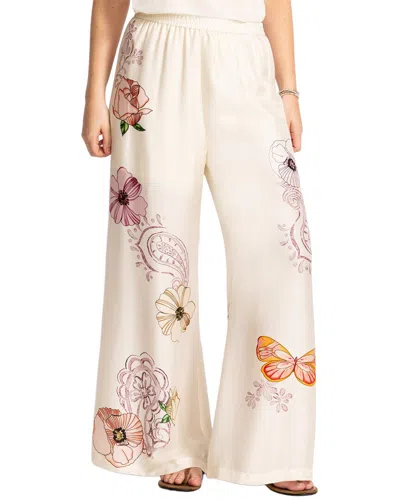 Johnny Was Rosabelia Silk-blend Pant In Neutral