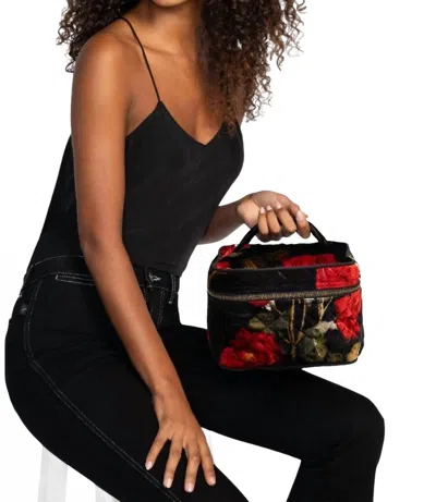 Johnny Was Rosana Makeup Bag In Black In Red