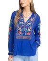 Johnny Was Rose Blouse In Blue