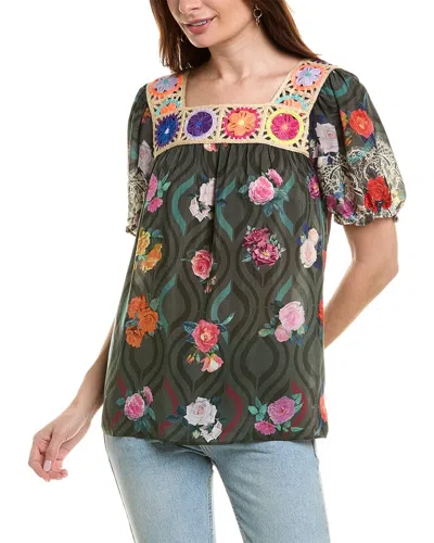 Johnny Was Rose Lace Tristan Blouse In Multi