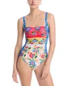 Johnny Was Roumba Roo Ruched One-piece Swimsuit In Roomba