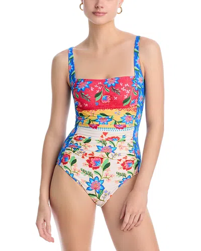 JOHNNY WAS ROUMBA RUCHED SWIMSUIT