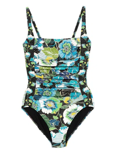 Johnny Was Ruched One-piece In Black