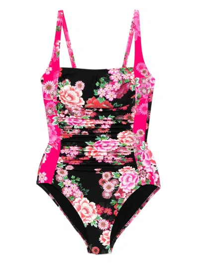 Johnny Was Ruched One-piece In Black