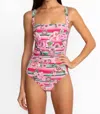 Johnny Was Ruched One Piece In Bocardi In Multi