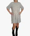 Johnny Was Ruffle Sleeve Knit Diina Dress In Heather Grey In Gray