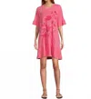 Johnny Was Ruffle Sleeve Knit Dress Diina In Fandango Pink In Red