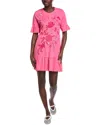 Johnny Was Ruffle Sleeve T-shirt Dress In Pink