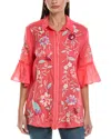 JOHNNY WAS RUFFLE SLEEVE TUNIC