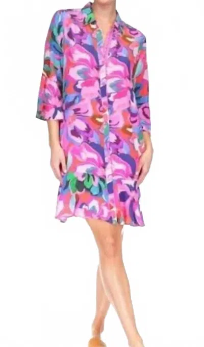 Johnny Was Ruffle Slip Dress In Multi