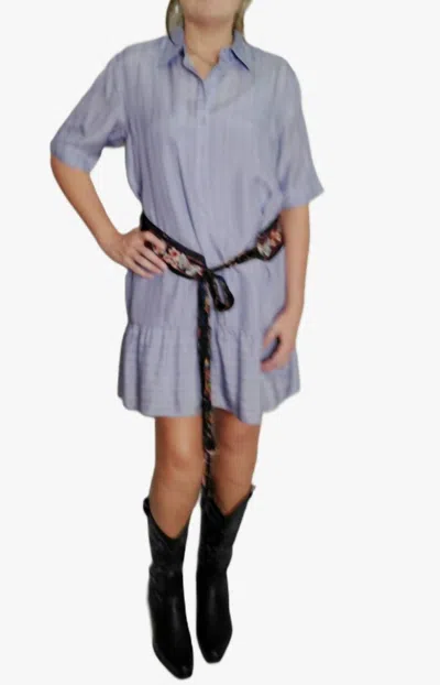 Johnny Was Ruffle Tier Dress In Helene Stripe In Blue