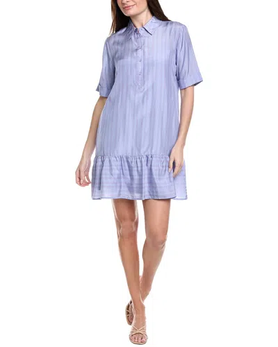 Johnny Was Ruffle Tier Dress In Helene Stripe In Purple