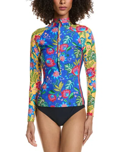 Johnny Was Rumba Mix Surf Shirt In Blue