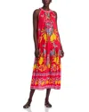 Johnny Was Ruthie Sleeveless Floral-print Silk Midi Dress In Ekaterina