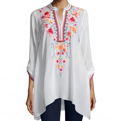 Johnny Was Sable Long Sleeve Tunic In White