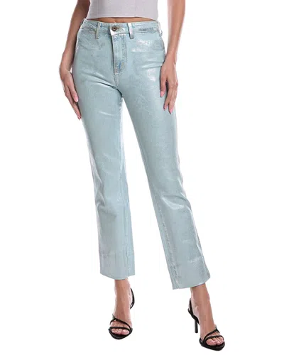 Johnny Was Sancere Silver Metallic Straight Leg Jean In Blue