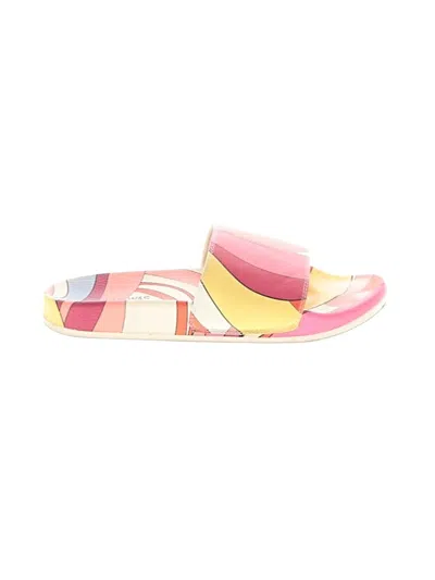Pre-owned Johnny Was Sandals In Pink