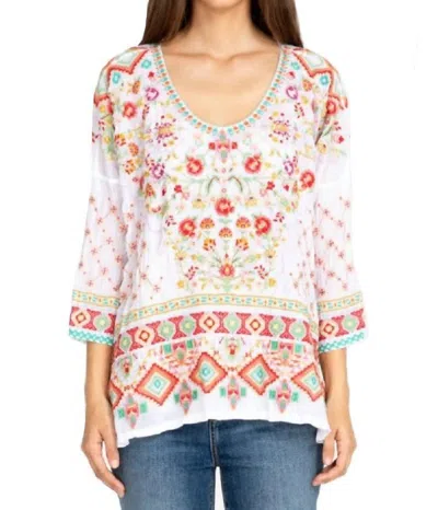 Johnny Was Sandra Blouse In White