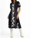 Johnny Was Seamed Knit Dress Camille In Black In Black