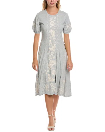 JOHNNY WAS SEAMED KNIT MIDI DRESS