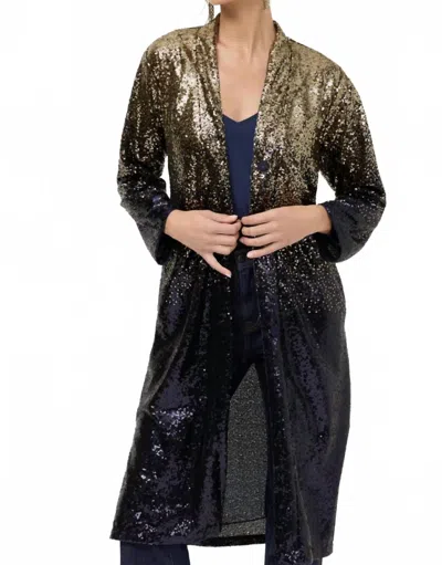 Johnny Was Selya Sequin Duster Jacket In Navy In Multi