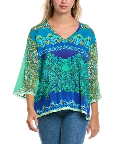 Johnny Was Semere Silk Blouse In Multi