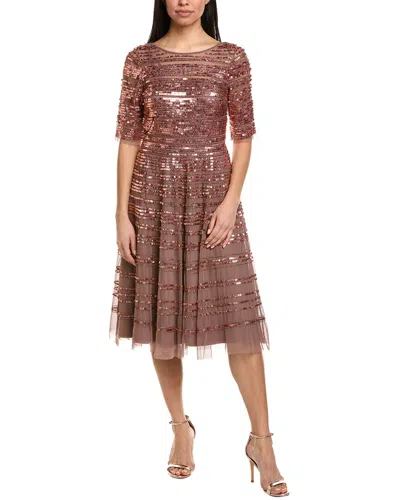 Johnny Was Sequin Mesh Midi Dress In Brown