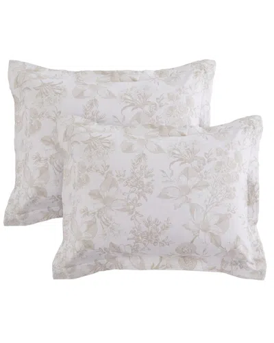 Johnny Was Set Of 2 Valentina Standard Shams In Gray