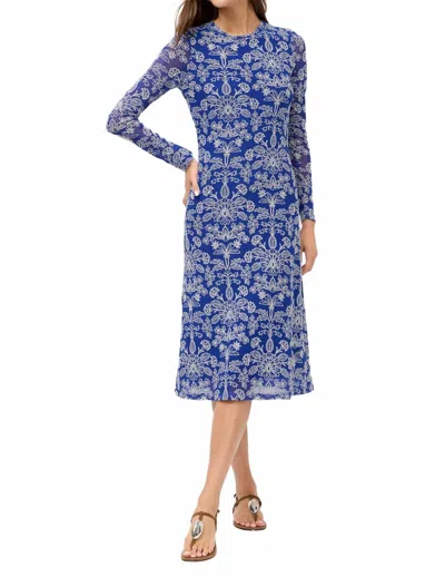 Johnny Was Shelly Midi Mesh Dress In Klaudia In Blue