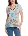 Johnny Was Sheri Everyday Stripe T-shirt In White