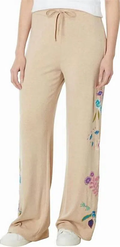 Johnny Was Shilo Cozy Wide Leg Pant In Warm-oat In Neutral