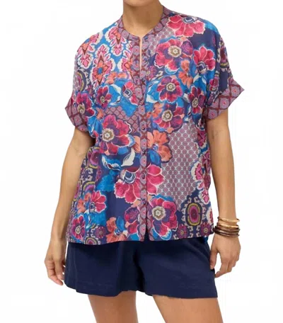 Johnny Was Shiro Button Down Shirt In Acanthus In Multi