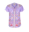 Johnny Was Bougainville Lafaret Blouse In Purple