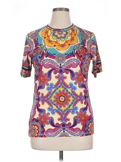 Pre-owned Johnny Was Short Sleeve Blouse In Orange