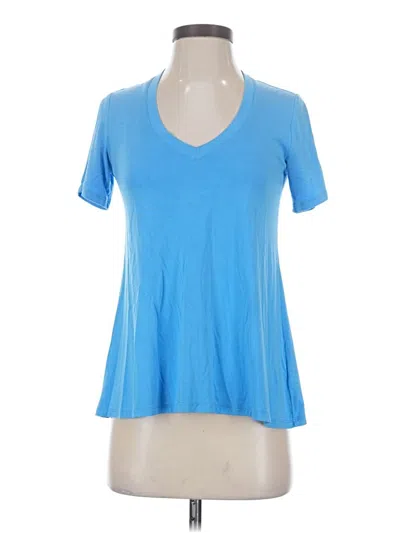 Pre-owned Johnny Was Short Sleeve T-shirt In Blue