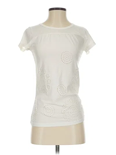 Pre-owned Johnny Was Short Sleeve T-shirt In White