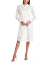 Johnny Was Side Button Overshirt In White