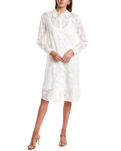 Johnny Was Side Button Overshirt In White