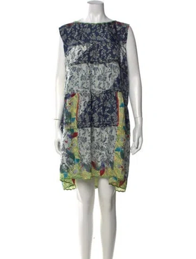 Pre-owned Johnny Was Silk Knee-length Dress In Multicolor