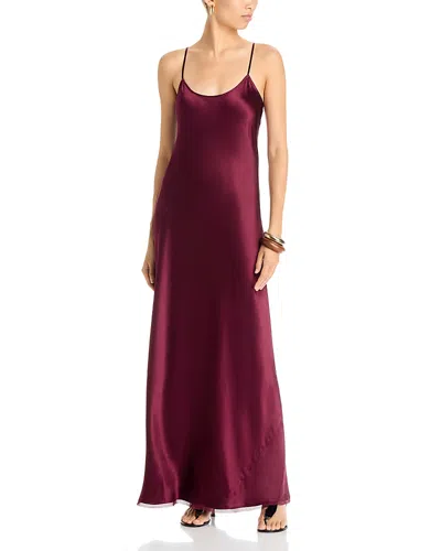 Johnny Was Silk Maxi Slip Dress In Brown