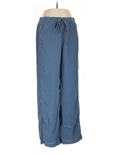 Pre-owned Johnny Was Silk Pants In Blue