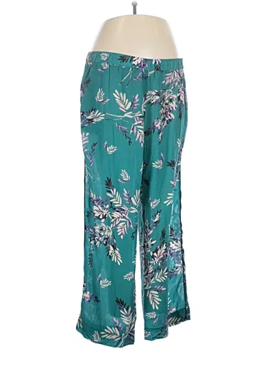 Pre-owned Johnny Was Silk Pants In Teal