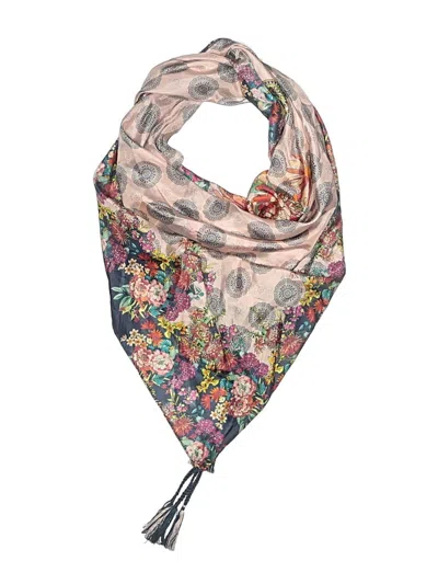 Pre-owned Johnny Was Silk Scarf In Gray