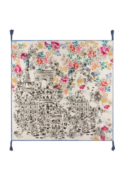 Johnny Was Silk Scarf In Laville In Multi
