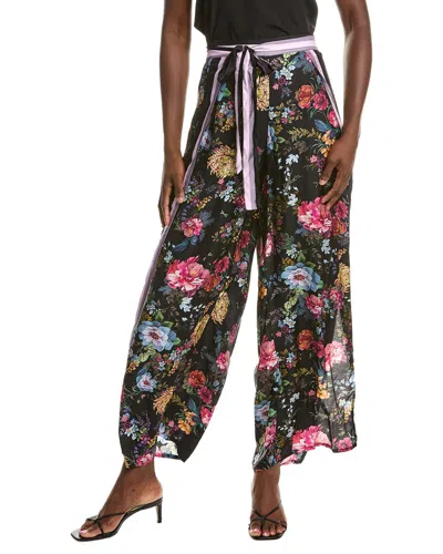 Johnny Was Silk-blend Wrap Pant In Multi
