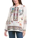 Johnny Was Simmie Linen Blouse In Brown