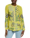 Johnny Was Sirisha Blouse In Citronelle In Green