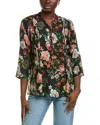 Johnny Was Yrene Blouse In Attar In Black