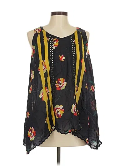 Pre-owned Johnny Was Sleeveless Blouse In Black